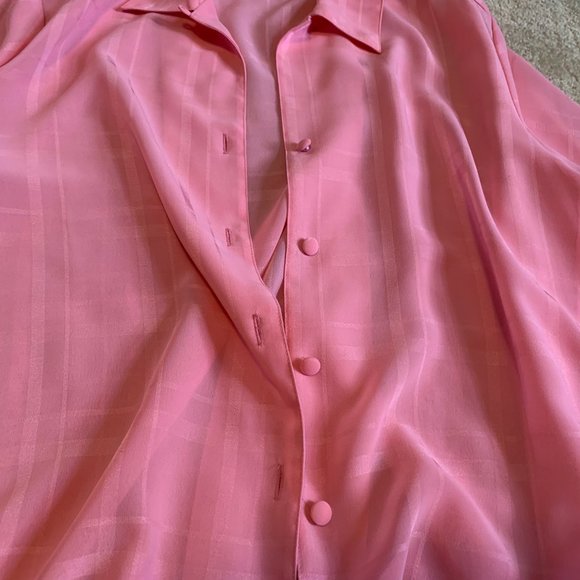 Liz Baker Pink Sheer Blouse with 2 Shells Size 14 - Picture 4 of 16
